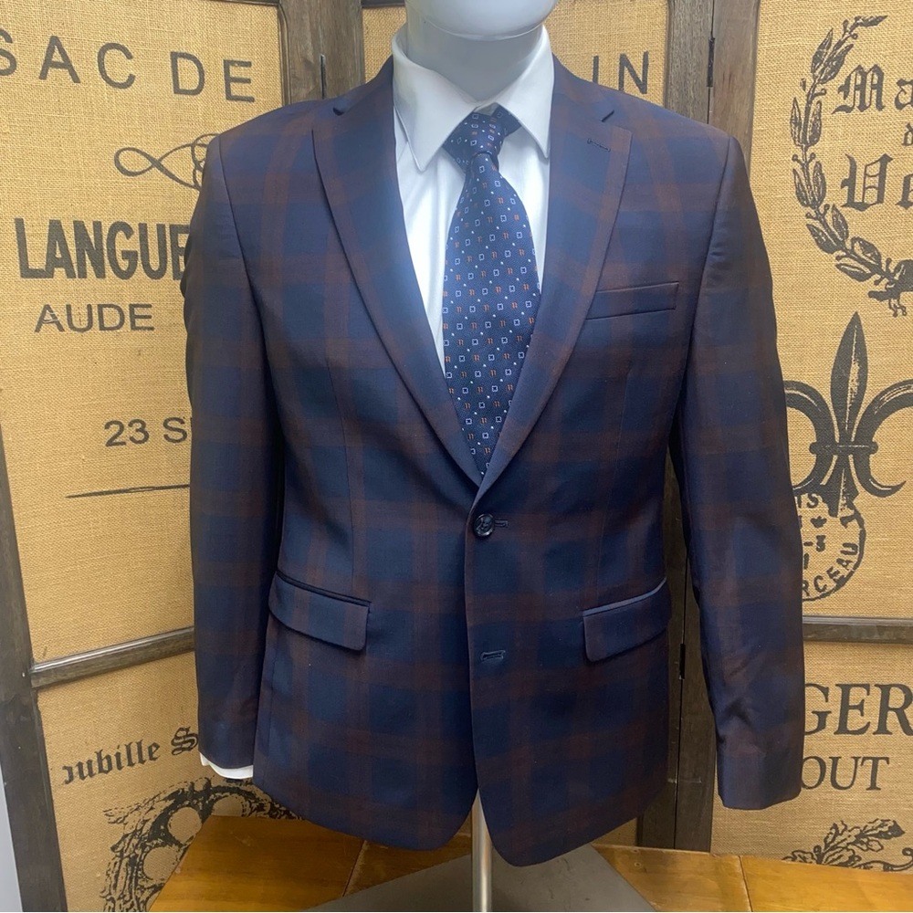 Bar III Wool Blend Blazer, 40S, Slim Fit
